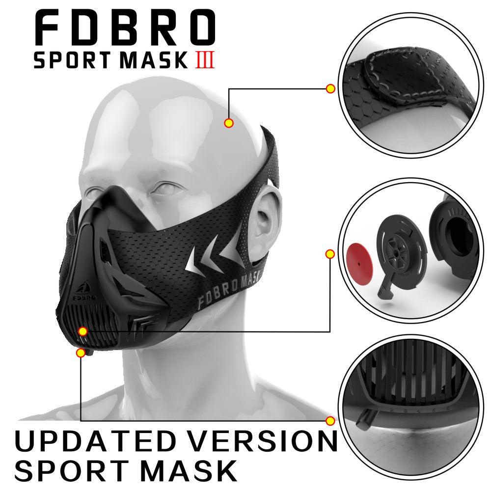 High Altitude Training Sport Mask 24 Breathing Level Resistance Fitness  Mask