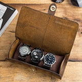Luxury Leather Watch Roll