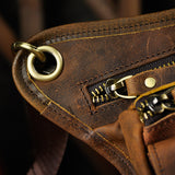 Vintage Motorcycle Leather Drop Leg Bag