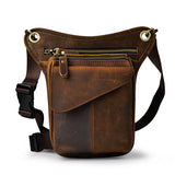 Vintage Motorcycle Leather Drop Leg Bag
