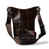 Vintage Motorcycle Leather Drop Leg Bag
