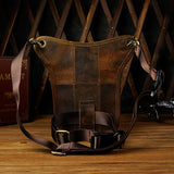 Vintage Motorcycle Leather Drop Leg Bag