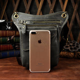 Vintage Motorcycle Leather Drop Leg Bag