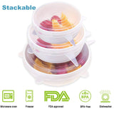 Silicone Stretch Lids 6-Pack Various Sizes