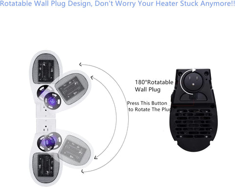 Wilson™ Portable Wall Outlet Space Heater