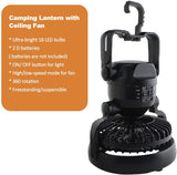 Wilson™ Portable 2-in-1 LED Camping Lantern with Ceiling Fan