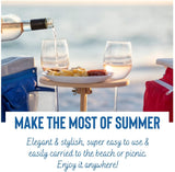 Vendix™ Handmade Folding Wine Table