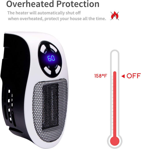 Wilson™ Portable Wall Outlet Space Heater