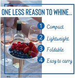 Vendix™ Handmade Folding Wine Table
