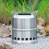 Portable Lightweight Stainless Steel Wood Burning Camping Stove