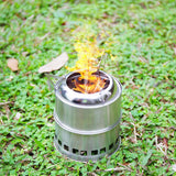 Portable Lightweight Stainless Steel Wood Burning Camping Stove