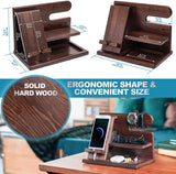 Handmade Multifunction Desk Organizer with Docking Stand