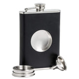 Stainless Steel 8 oz Hip Flask With Built-in Collapsible 2 Oz. Shot Glass And Flask Funnel