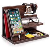 Handmade Multifunction Desk Organizer with Docking Stand