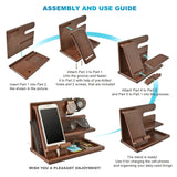 Handmade Multifunction Desk Organizer with Docking Stand