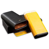 Cohiba Black Leather Cedar Lined 3 Tube Cigar Case