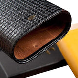 Cohiba Black Leather Cedar Lined 3 Tube Cigar Case