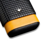 Cohiba Black Leather Cedar Lined 3 Tube Cigar Case