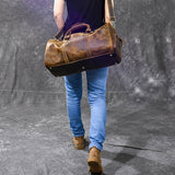 Douglas Genuine Leather Travel Duffle Bag