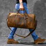 Douglas Genuine Leather Travel Duffle Bag