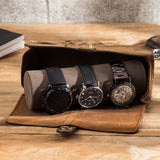 Luxury Leather Watch Roll