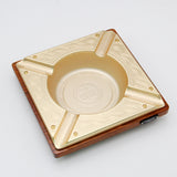 LUBINSKI Luxury Red Wood Cigar Ashtray 4 Rests