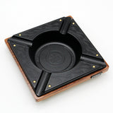 LUBINSKI Luxury Red Wood Cigar Ashtray 4 Rests