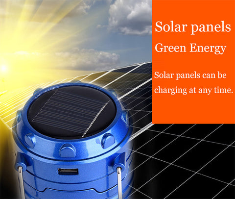 Solar Rechargeable Camping Lantern & Portable Outdoor Handheld Led