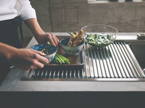 Cookit Multipurpose Over-Sink Roll-Up Dish Drying Rack